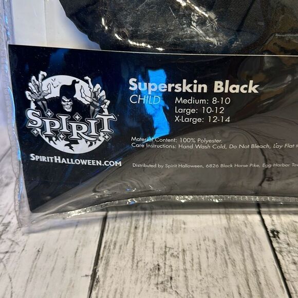 Spirit Halloween Black Superskins Halloween Costume Size XL 12-14 - Picture 6 of 6